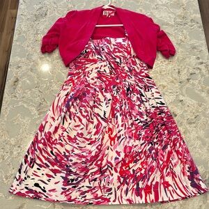 R & K Originals Petite 4p sundress with 1/2 sleeve tops.